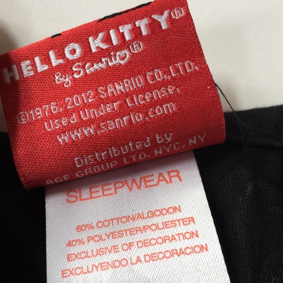 L HELLO KITTY tank top bow back graphic sheer NEW - Picture 4 of 6